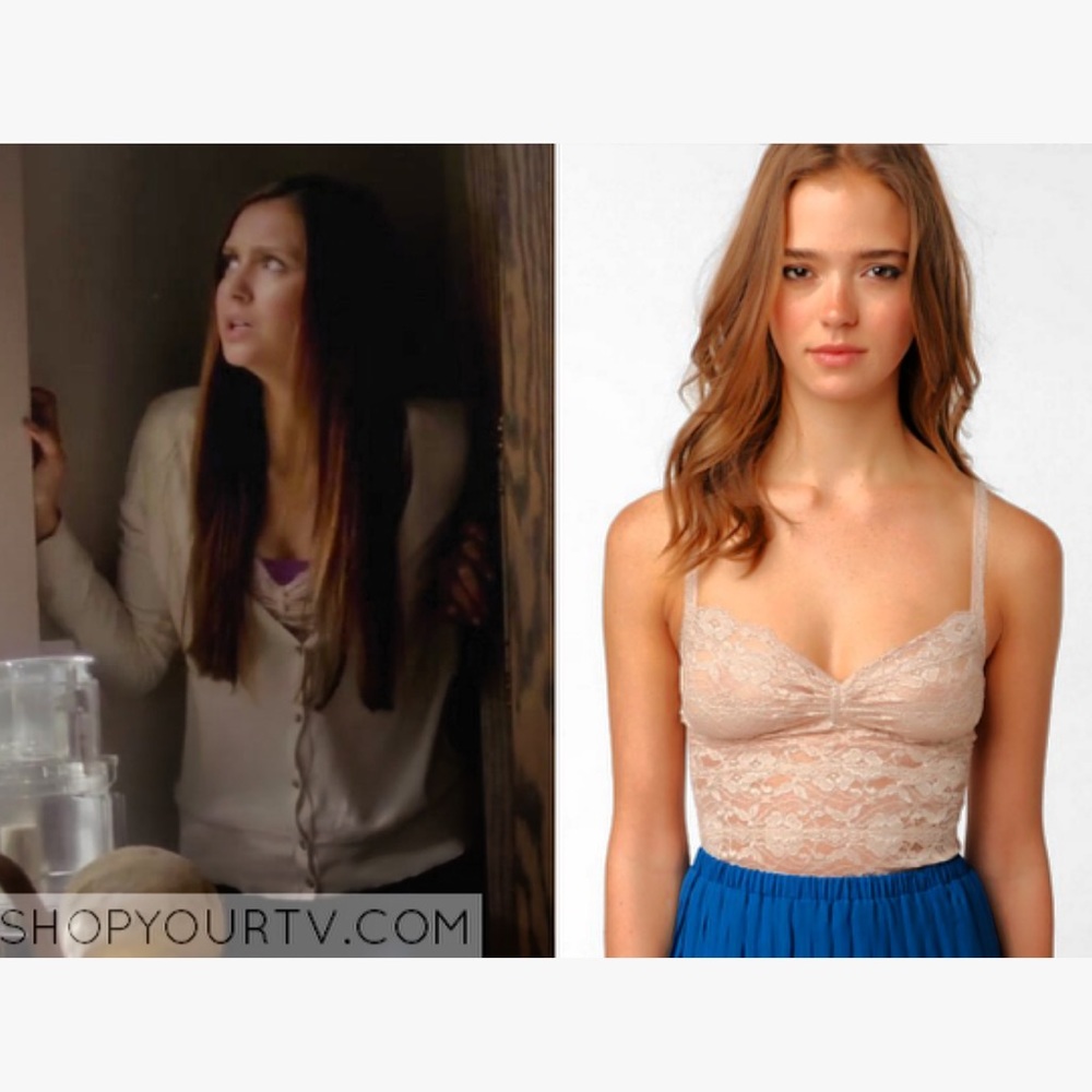 Elena from vampire diaries lace cami light purple